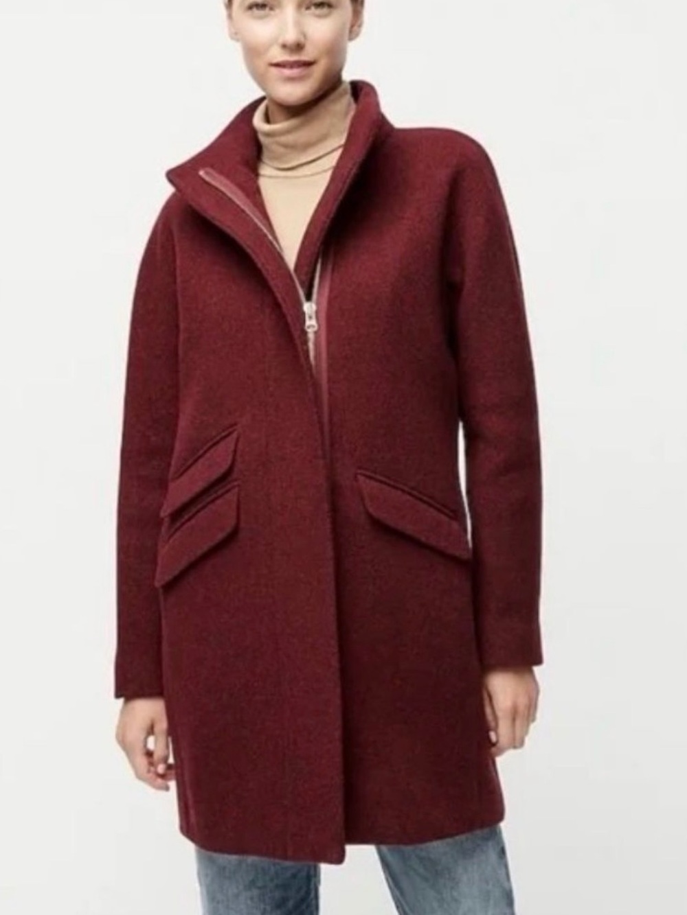 J.Crew Cocoon Coat in Italian Stadium-Cloth Wool